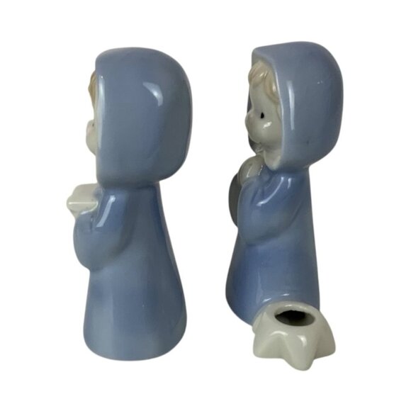 Vintage Biedermann Japan Praying Singing Figurines Mini Candle Holders Ceramic - Picture 2 of 6